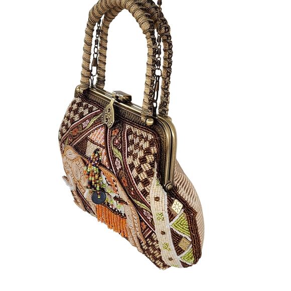 Vintage Beaded Elephant Statement Bag | Detachable Chain | Resort Glam
